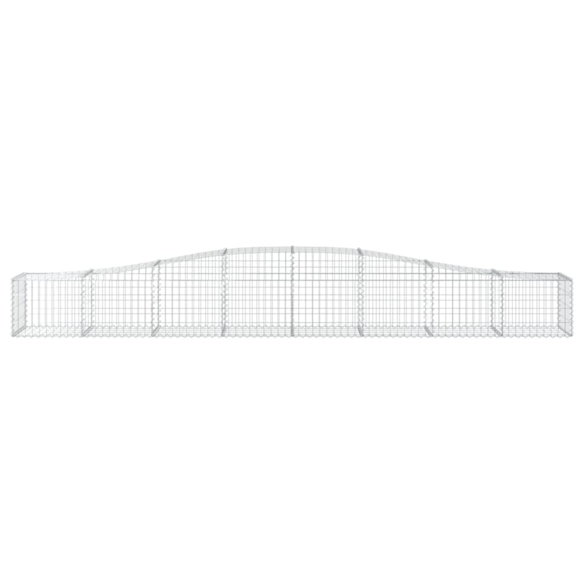 vidaXL Συρματοκιβώτια Τοξωτά 6 τεμ. 400x50x40/60 εκ. Γαλβαν. Ατσάλι