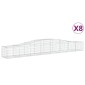 vidaXL Συρματοκιβώτια Τοξωτά 8 τεμ. 400x50x40/60 εκ. Γαλβαν. Ατσάλι