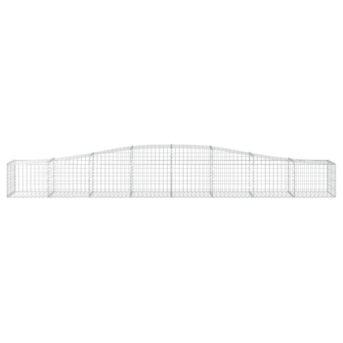 vidaXL Συρματοκιβώτια Τοξωτά 9 τεμ. 400x50x40/60 εκ. Γαλβαν. Ατσάλι