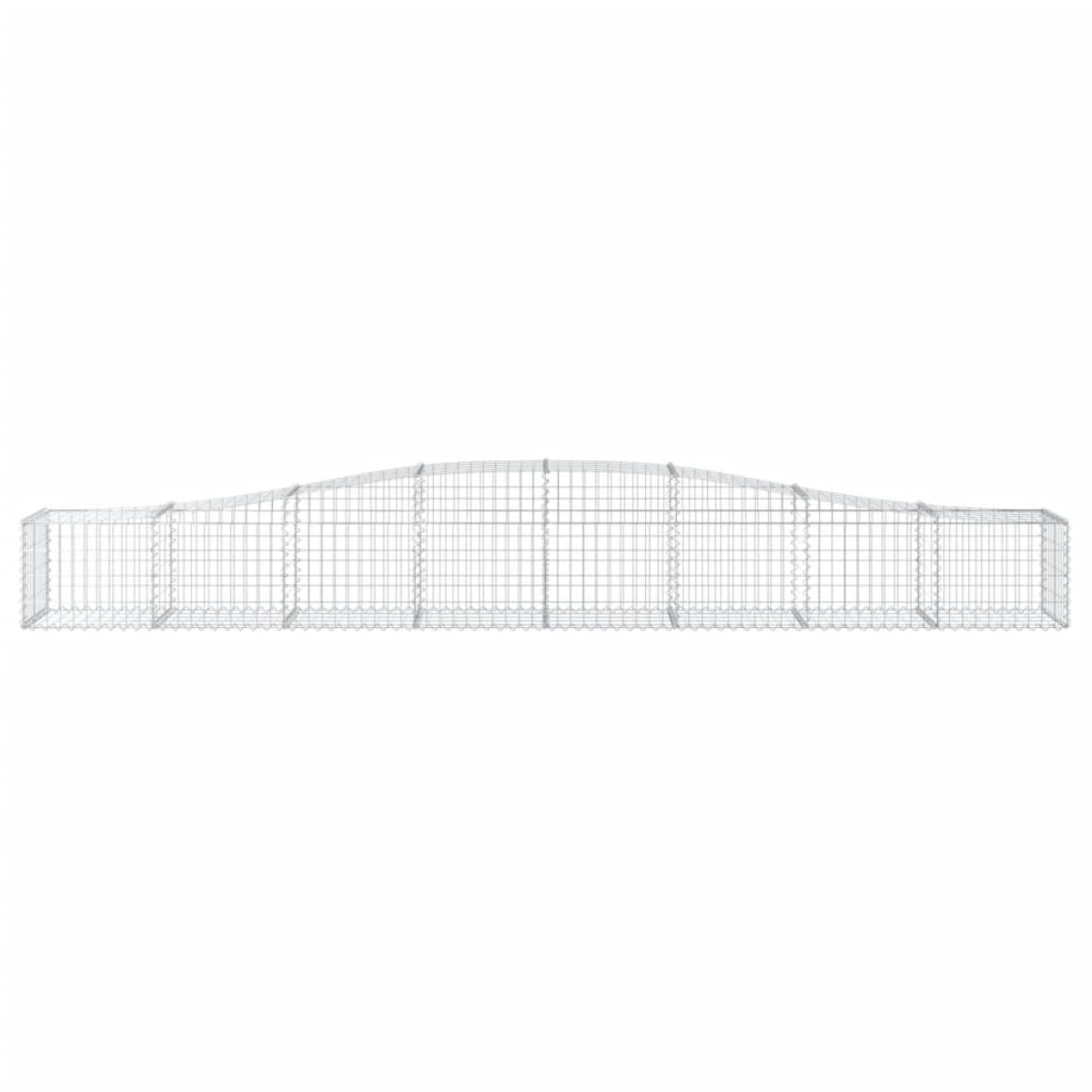 vidaXL Συρματοκιβώτια Τοξωτά 10 τεμ. 400x50x40/60 εκ. Γαλβαν. Ατσάλι