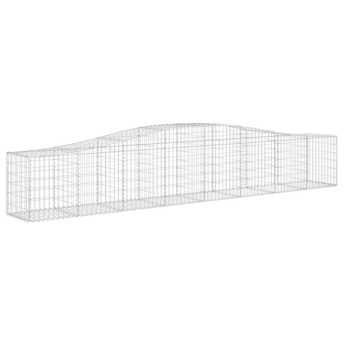 vidaXL Συρματοκιβώτια Τοξωτά 2 τεμ. 400x50x60/80 εκ. Γαλβαν. Ατσάλι