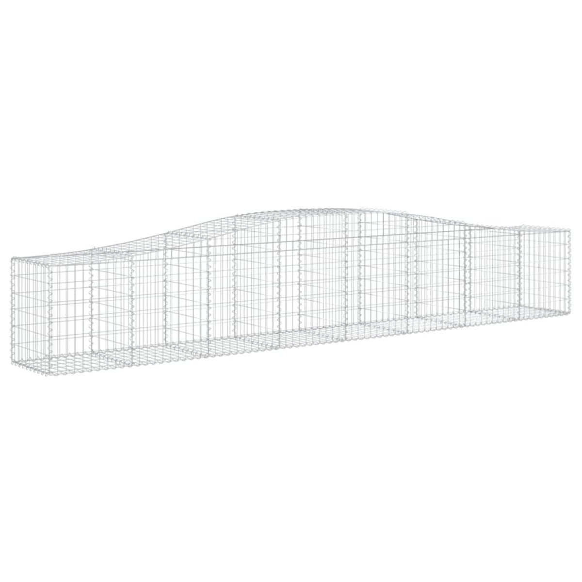 vidaXL Συρματοκιβώτια Τοξωτά 8 τεμ. 400x50x60/80 εκ. Γαλβαν. Ατσάλι