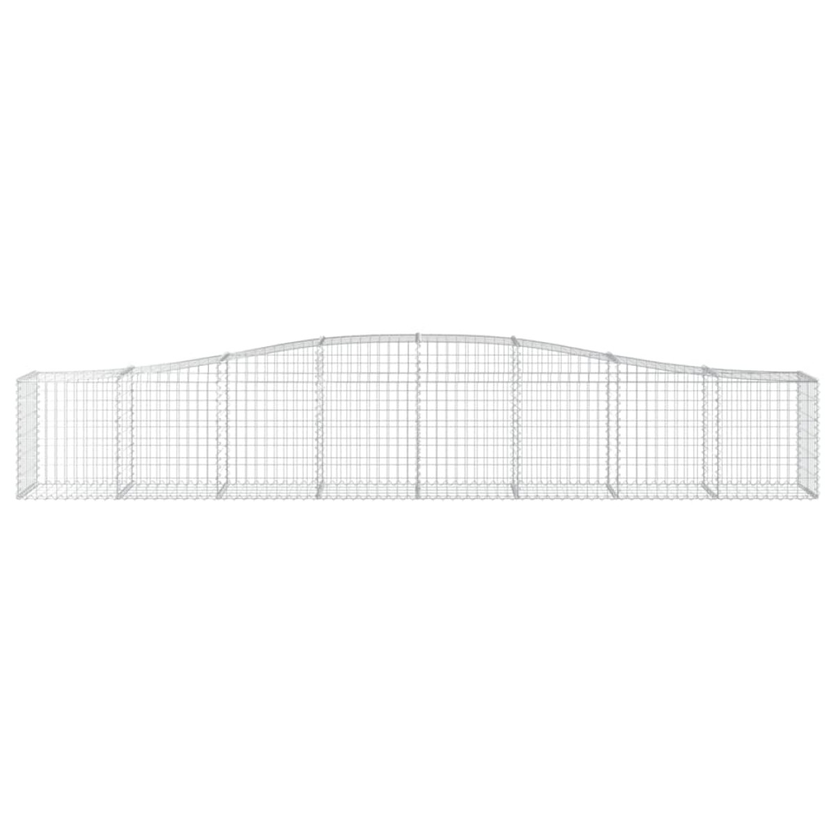 vidaXL Συρματοκιβώτια Τοξωτά 10 τεμ. 400x50x60/80 εκ. Γαλβαν. Ατσάλι