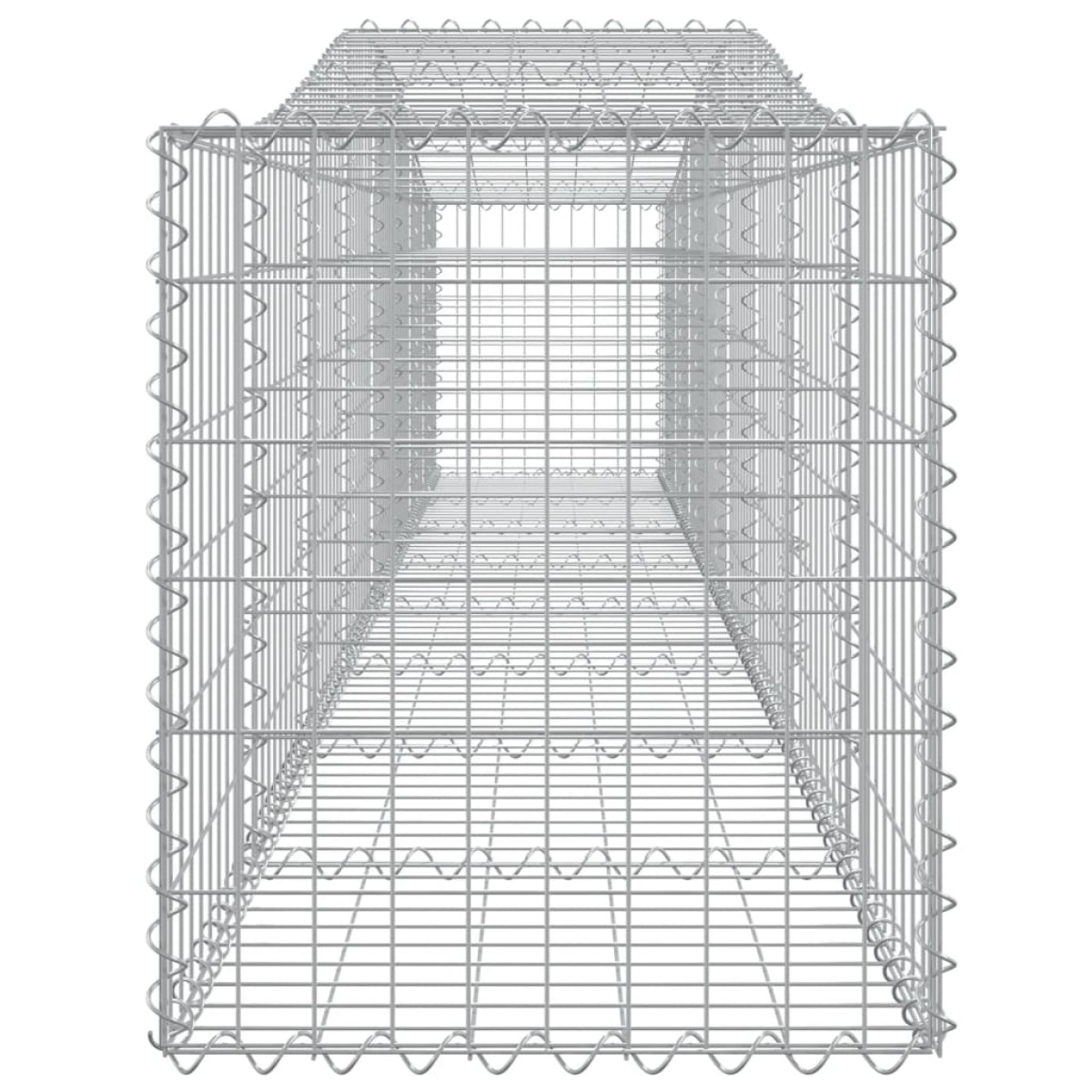 vidaXL Συρματοκιβώτια Τοξωτά 10 τεμ. 400x50x60/80 εκ. Γαλβαν. Ατσάλι