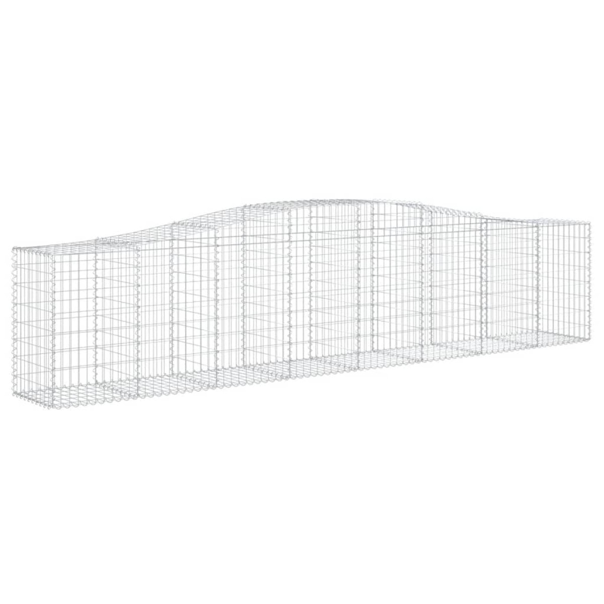 vidaXL Συρματοκιβώτια Τοξωτά 2 τεμ. 400x50x80/100 εκ. Γαλβαν. Ατσάλι