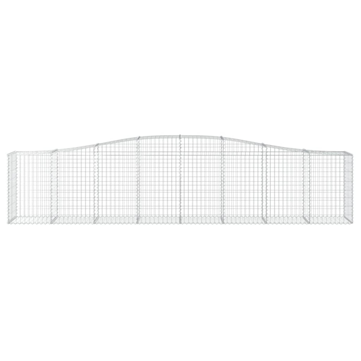 vidaXL Συρματοκιβώτια Τοξωτά 5 τεμ. 400x50x80/100 εκ. Γαλβαν. Ατσάλι