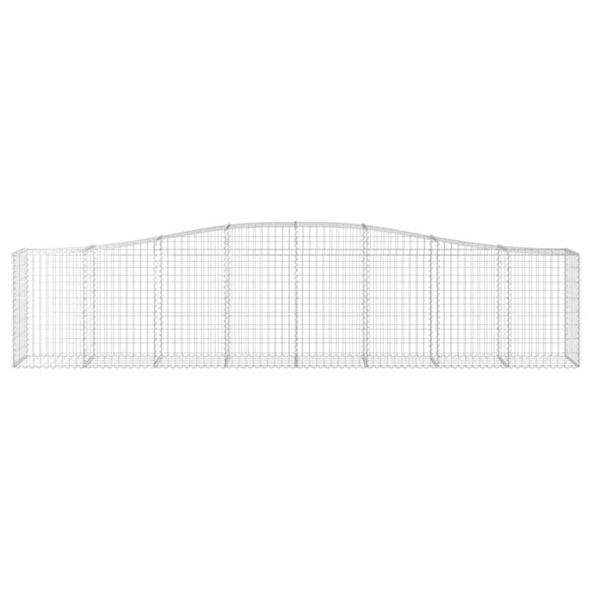 vidaXL Συρματοκιβώτια Τοξωτά 6 τεμ. 400x50x80/100 εκ. Γαλβαν. Ατσάλι
