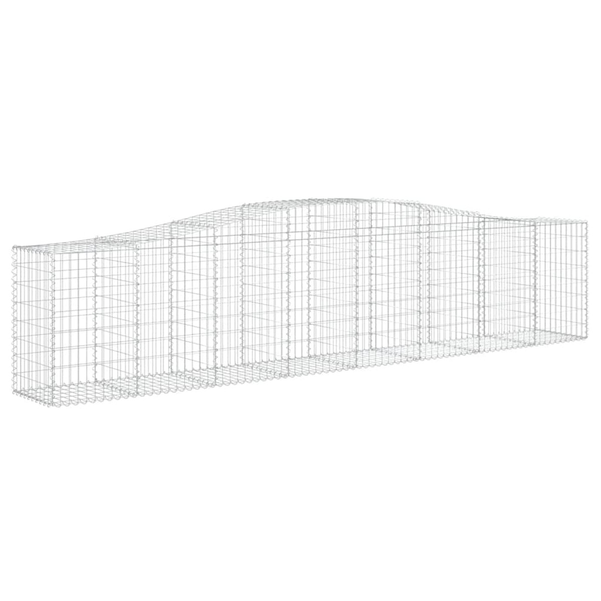 vidaXL Συρματοκιβώτια Τοξωτά 7 τεμ. 400x50x80/100 εκ. Γαλβαν. Ατσάλι