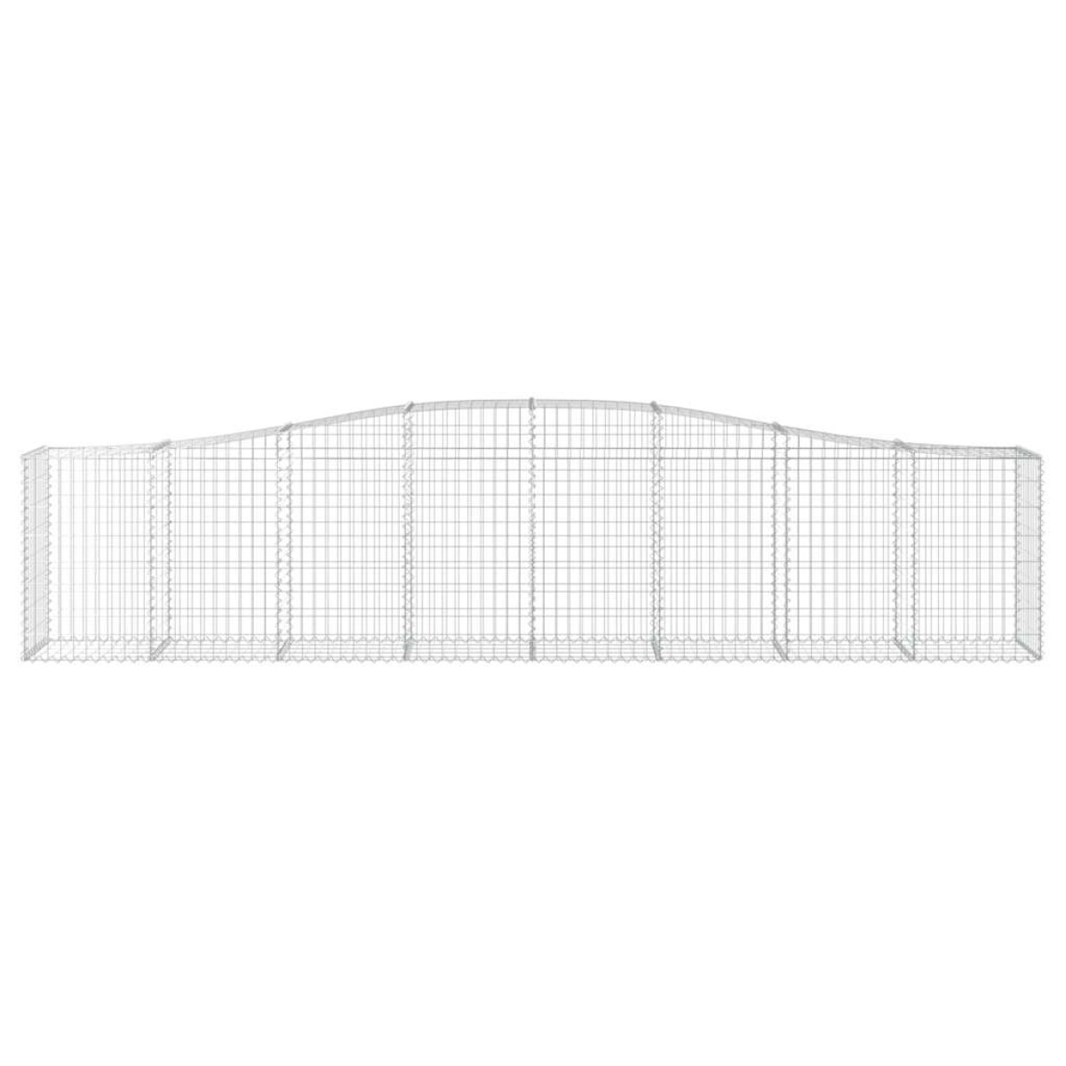 vidaXL Συρματοκιβώτια Τοξωτά 7 τεμ. 400x50x80/100 εκ. Γαλβαν. Ατσάλι
