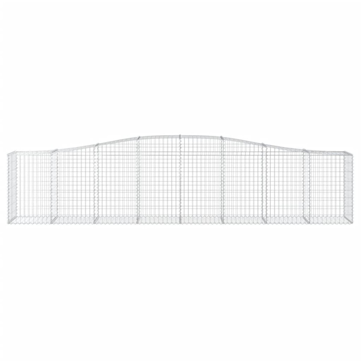vidaXL Συρματοκιβώτια Τοξωτά 9 τεμ. 400x50x80/100 εκ. Γαλβαν. Ατσάλι