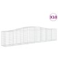 vidaXL Συρματοκιβώτια Τοξωτά 10 τεμ. 400x50x80/100 εκ. Γαλβαν. Ατσάλι