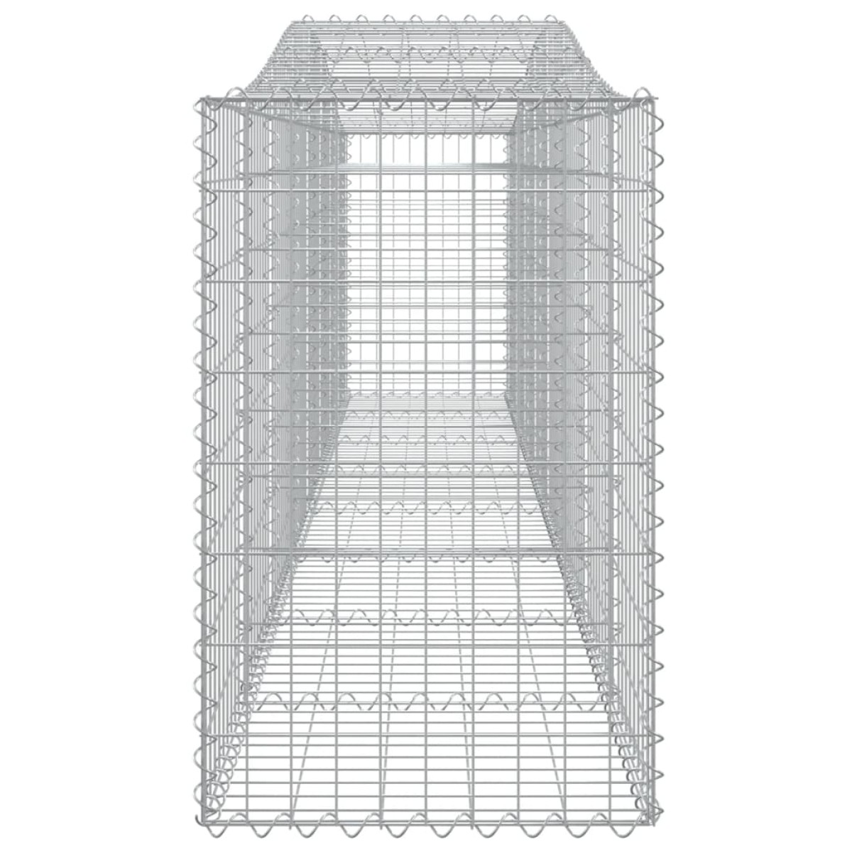 vidaXL Συρματοκιβώτια Τοξωτά 10 τεμ. 400x50x80/100 εκ. Γαλβαν. Ατσάλι