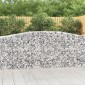 vidaXL Συρματοκιβώτια Τοξωτά 2 τεμ. 400x50x100/120 εκ. Γαλβαν. Ατσάλι