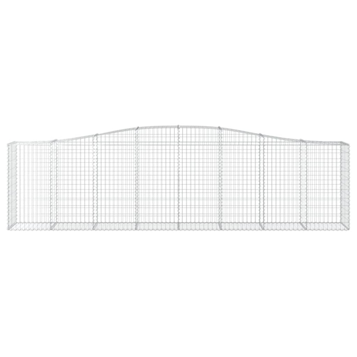 vidaXL Συρματοκιβώτια Τοξωτά 3 τεμ. 400x50x100/120 εκ. Γαλβαν. Ατσάλι