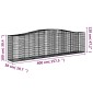 vidaXL Συρματοκιβώτια Τοξωτά 4 τεμ. 400x50x100/120 εκ. Γαλβαν. Ατσάλι