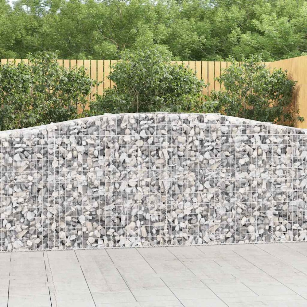 vidaXL Συρματοκιβώτια Τοξωτά 9 τεμ. 400x50x100/120 εκ. Γαλβαν. Ατσάλι