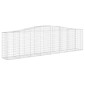 vidaXL Συρματοκιβώτια Τοξωτά 9 τεμ. 400x50x100/120 εκ. Γαλβαν. Ατσάλι