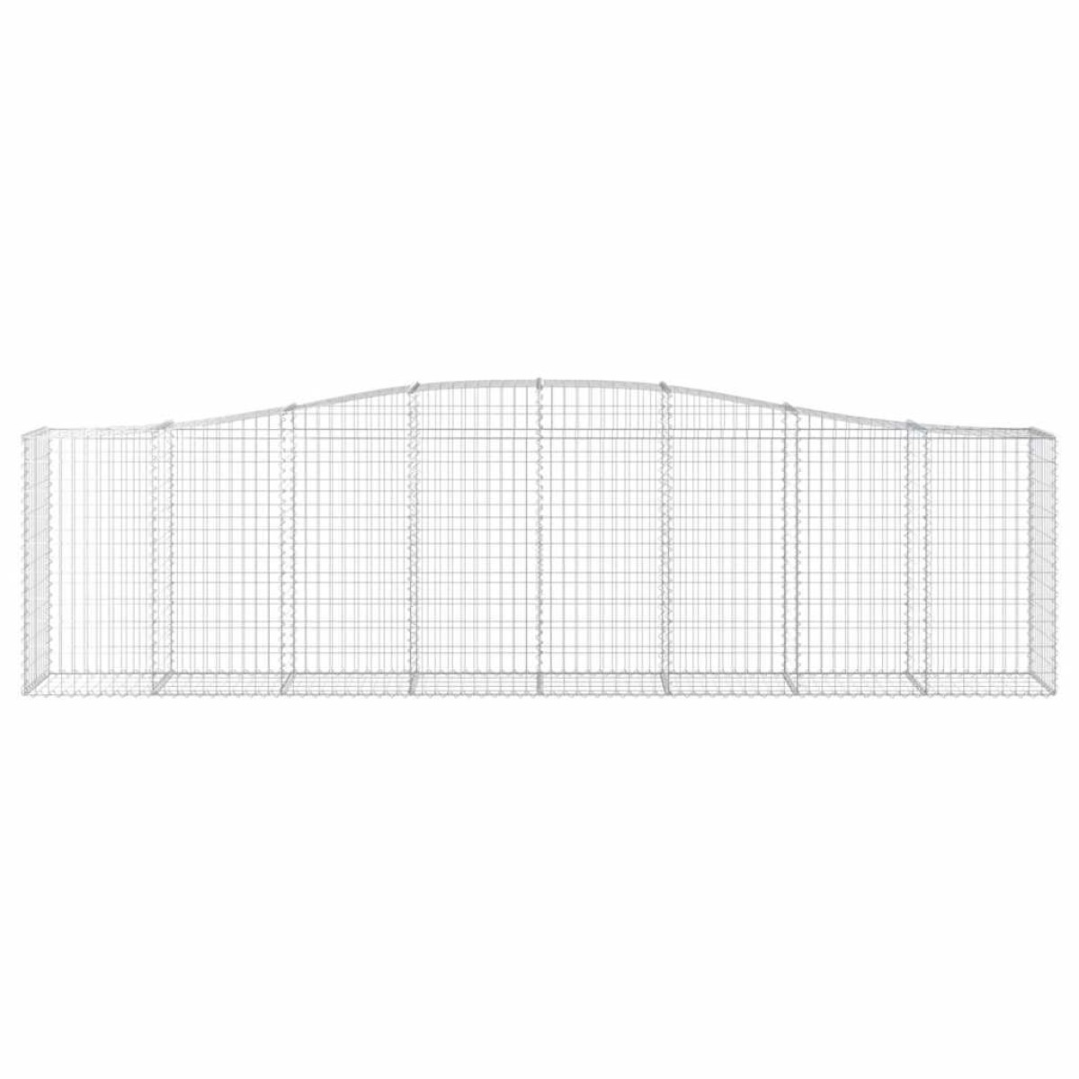 vidaXL Συρματοκιβώτια Τοξωτά 9 τεμ. 400x50x100/120 εκ. Γαλβαν. Ατσάλι