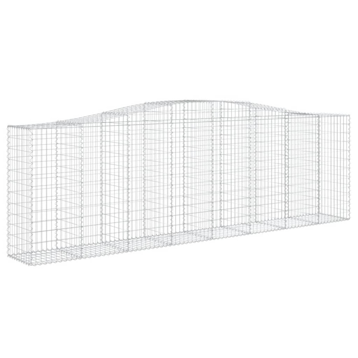 vidaXL Συρματοκιβώτια Τοξωτά 2 τεμ. 400x50x120/140 εκ. Γαλβαν. Ατσάλι