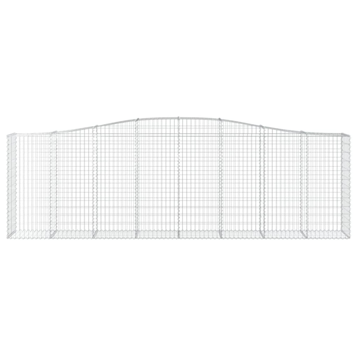 vidaXL Συρματοκιβώτια Τοξωτά 2 τεμ. 400x50x120/140 εκ. Γαλβαν. Ατσάλι