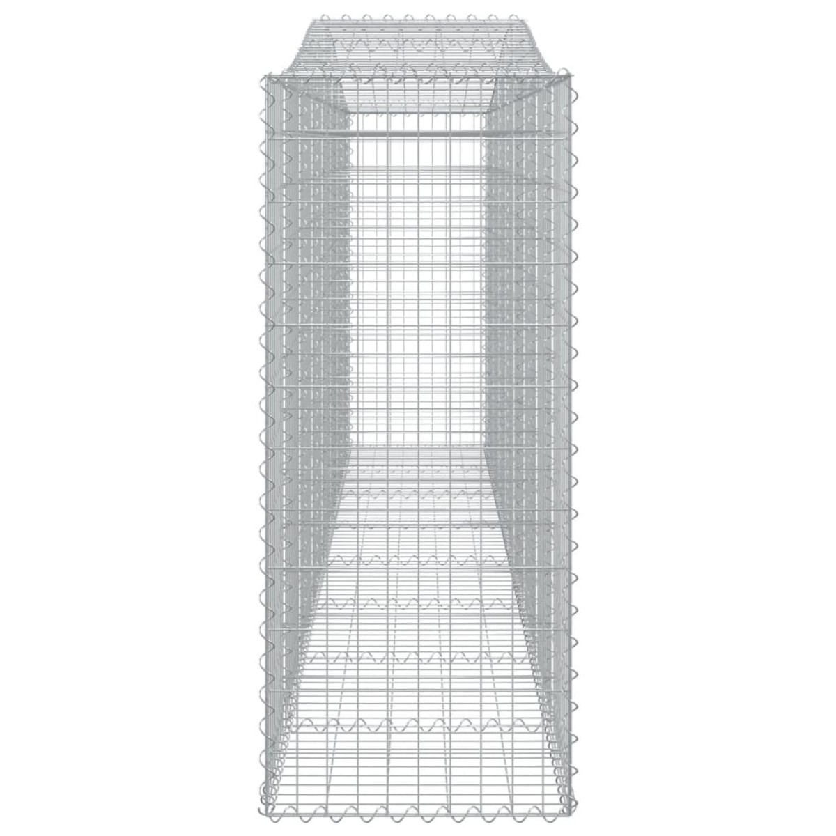 vidaXL Συρματοκιβώτια Τοξωτά 4 τεμ. 400x50x120/140 εκ. Γαλβαν. Ατσάλι