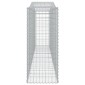 vidaXL Συρματοκιβώτια Τοξωτά 4 τεμ. 400x50x120/140 εκ. Γαλβαν. Ατσάλι
