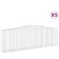 vidaXL Συρματοκιβώτια Τοξωτά 5 τεμ. 400x50x120/140 εκ. Γαλβαν. Ατσάλι