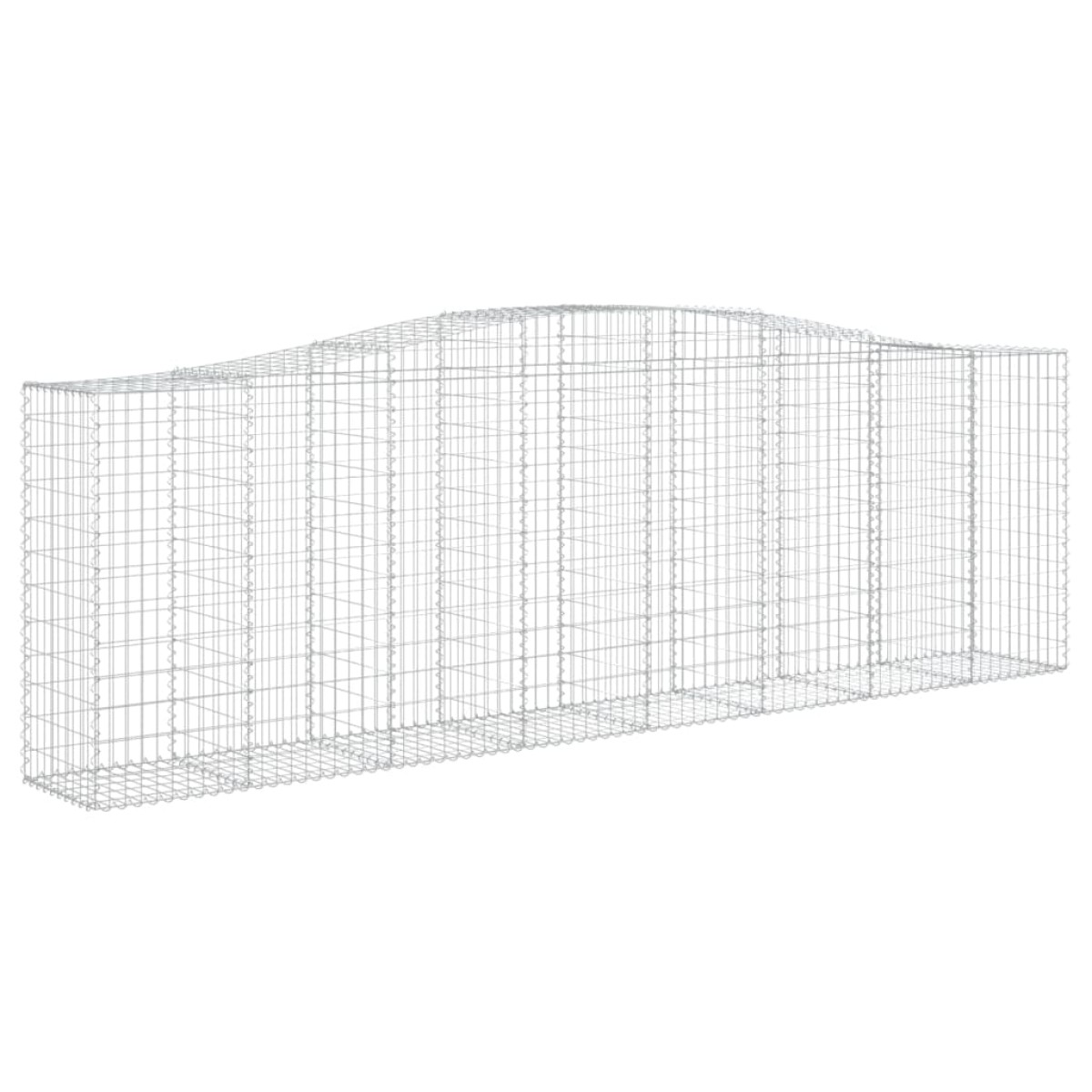 vidaXL Συρματοκιβώτια Τοξωτά 7 τεμ. 400x50x120/140 εκ. Γαλβαν. Ατσάλι