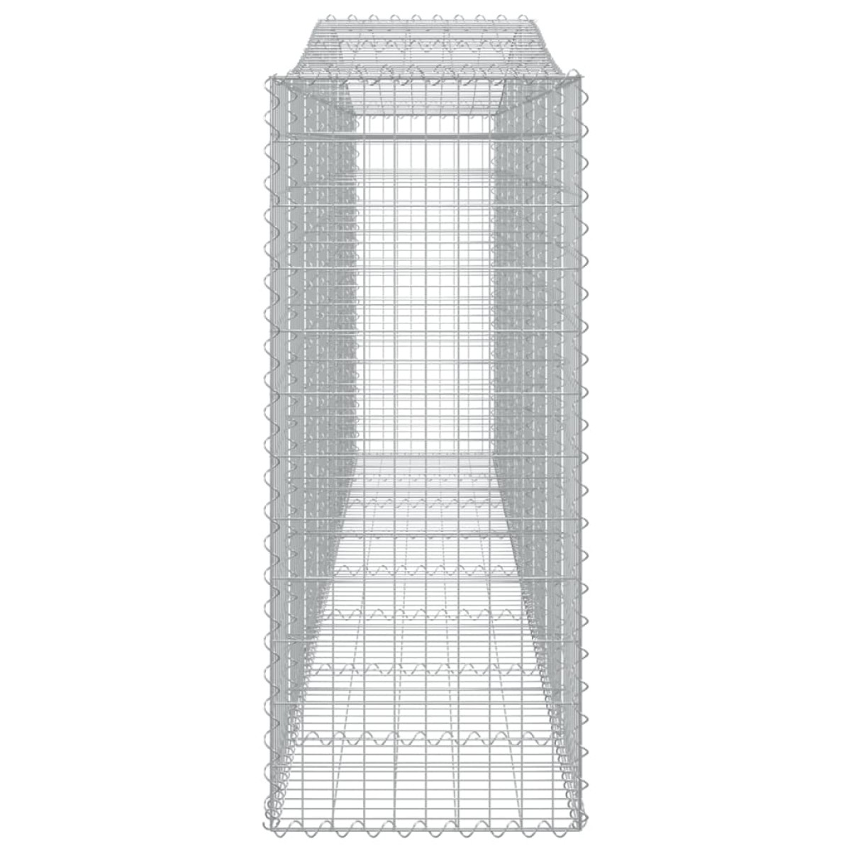 vidaXL Συρματοκιβώτια Τοξωτά 8 τεμ. 400x50x120/140 εκ. Γαλβαν. Ατσάλι
