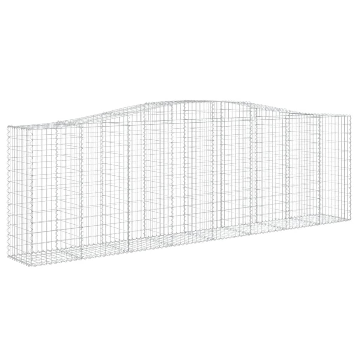 vidaXL Συρματοκιβώτια Τοξωτά 10 τεμ. 400x50x120/140 εκ. Γαλβαν. Ατσάλι