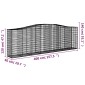 vidaXL Συρματοκιβώτια Τοξωτά 10 τεμ. 400x50x120/140 εκ. Γαλβαν. Ατσάλι