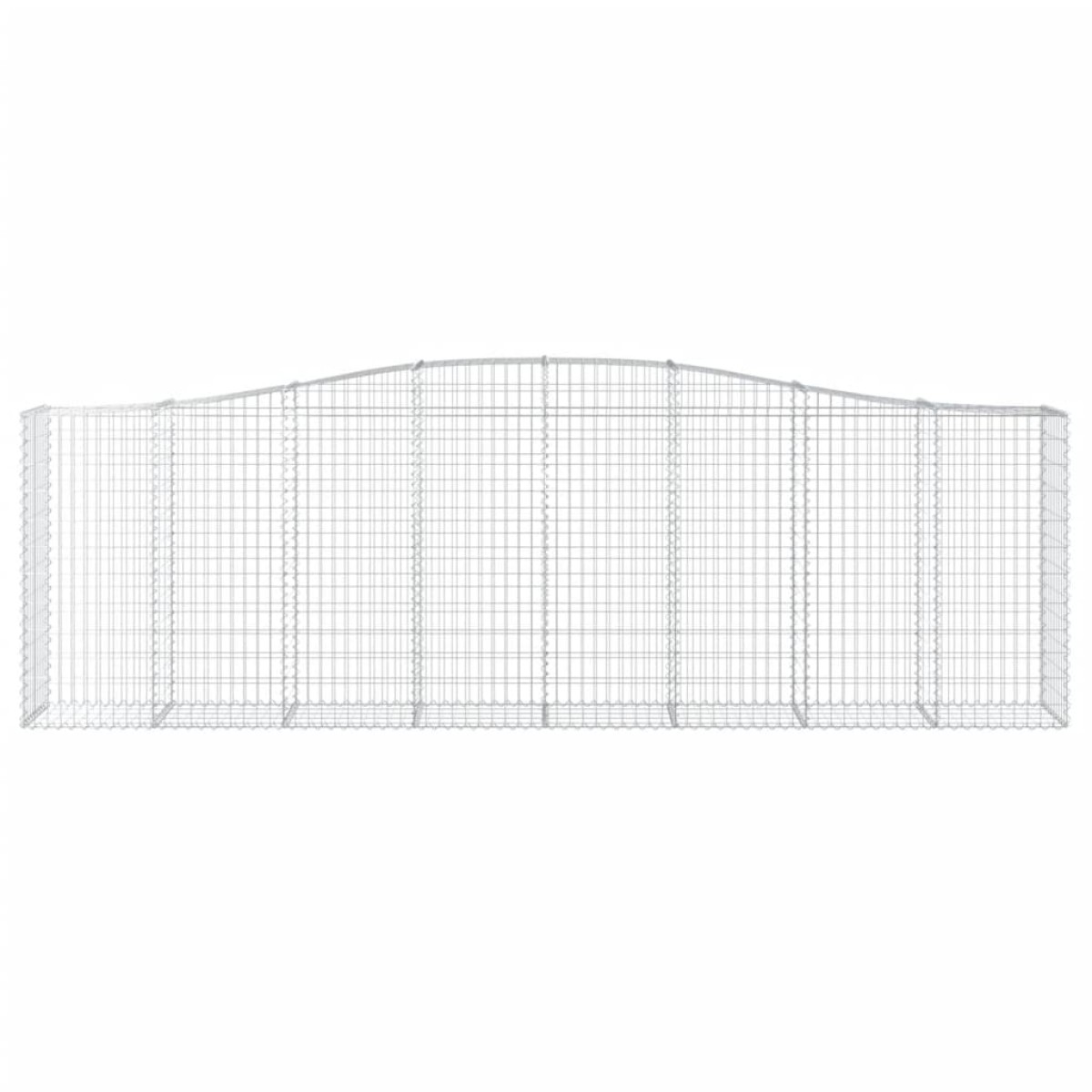 vidaXL Συρματοκιβώτια Τοξωτά 15 τεμ. 400x50x120/140 εκ. Γαλβαν. Ατσάλι