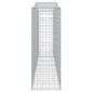 vidaXL Συρματοκιβώτια Τοξωτά 3 τεμ. 400x50x140/160 εκ. Γαλβαν. Ατσάλι