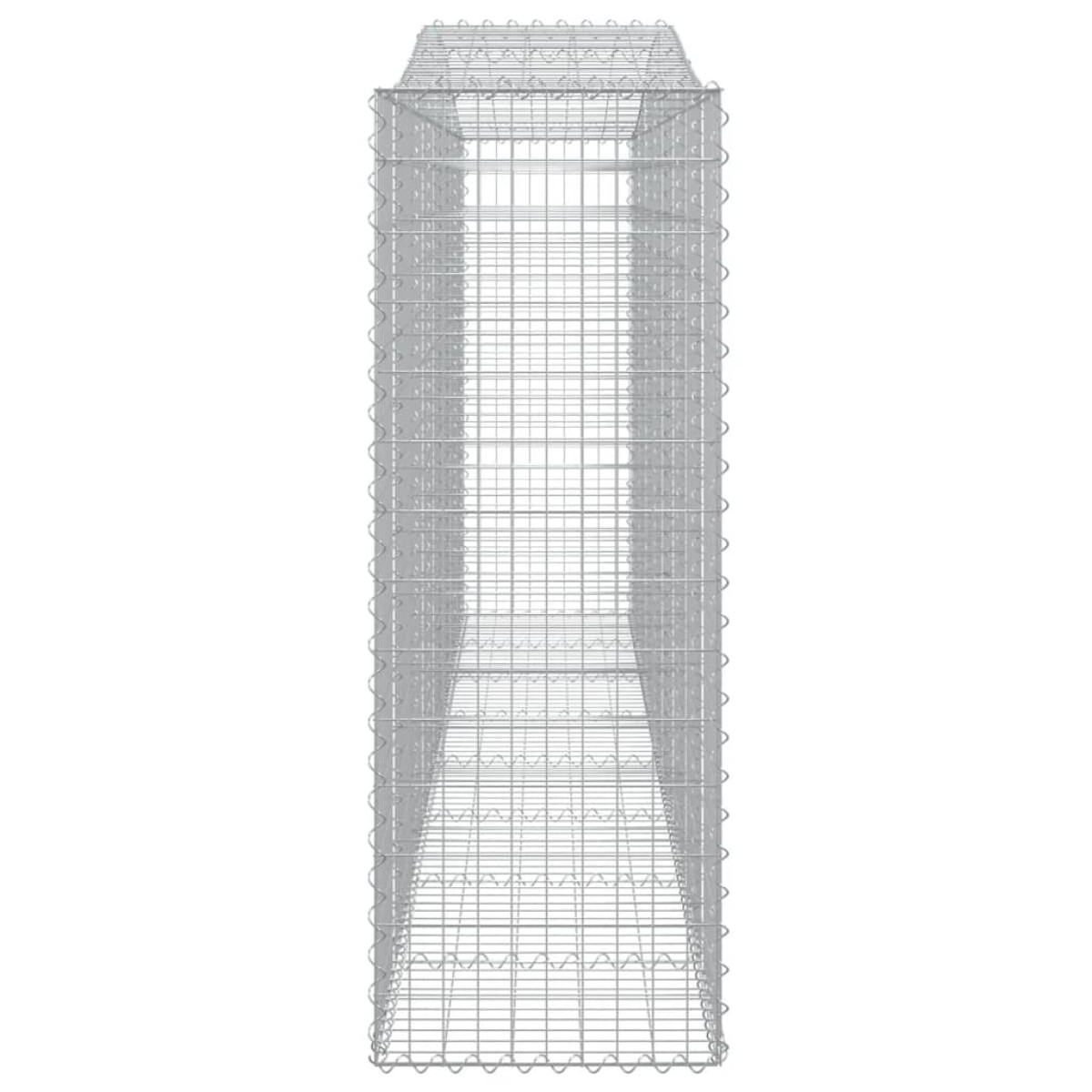 vidaXL Συρματοκιβώτια Τοξωτά 4 τεμ. 400x50x140/160 εκ. Γαλβαν. Ατσάλι