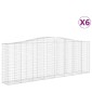 vidaXL Συρματοκιβώτια Τοξωτά 6 τεμ. 400x50x140/160 εκ. Γαλβαν. Ατσάλι