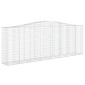 vidaXL Συρματοκιβώτια Τοξωτά 7 τεμ. 400x50x140/160 εκ. Γαλβαν. Ατσάλι