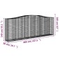 vidaXL Συρματοκιβώτια Τοξωτά 9 τεμ. 400x50x140/160 εκ. Γαλβαν. Ατσάλι