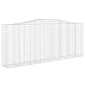 vidaXL Συρματοκιβώτια Τοξωτά 6 τεμ. 400x50x160/180 εκ. Γαλβαν. Ατσάλι