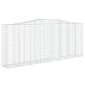 vidaXL Συρματοκιβώτια Τοξωτά 7 τεμ. 400x50x160/180 εκ. Γαλβαν. Ατσάλι