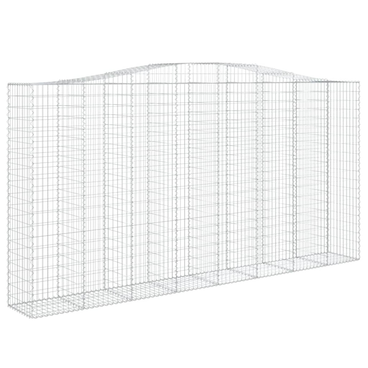 vidaXL Συρματοκιβώτια Τοξωτά 2 τεμ. 400x50x200/220 εκ. Γαλβαν. Ατσάλι