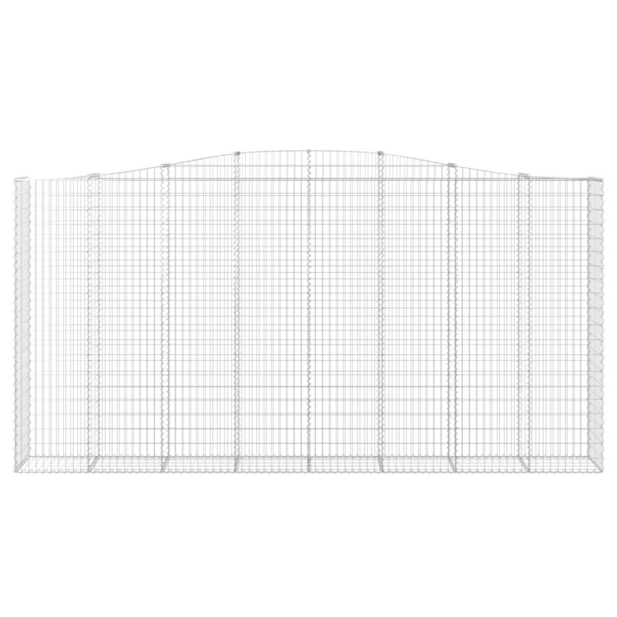 vidaXL Συρματοκιβώτια Τοξωτά 2 τεμ. 400x50x200/220 εκ. Γαλβαν. Ατσάλι