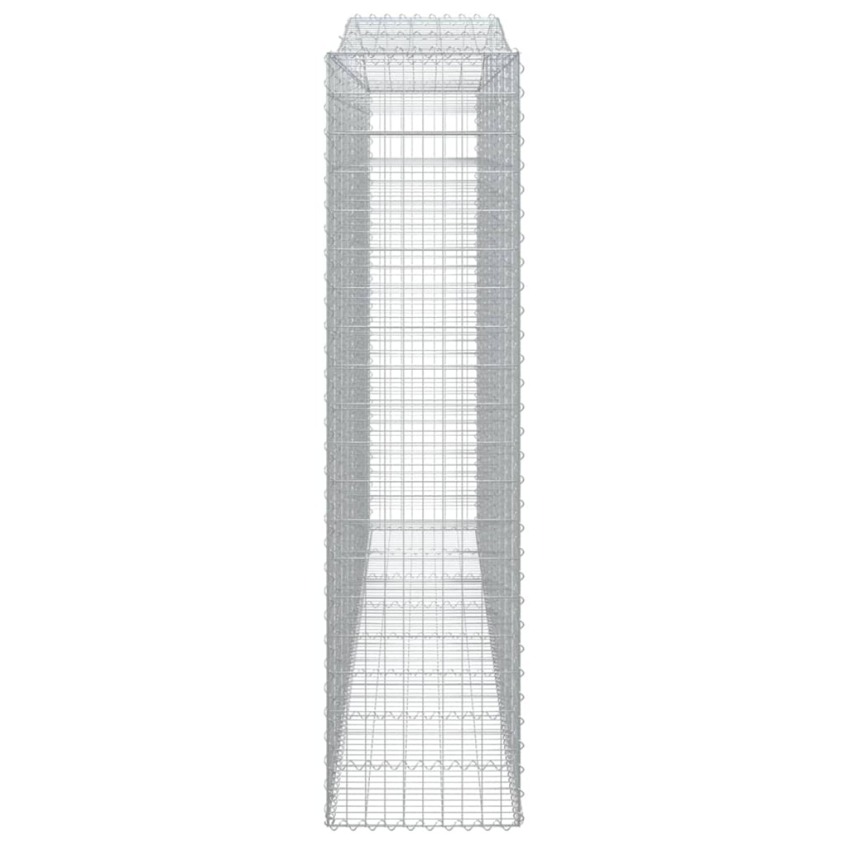 vidaXL Συρματοκιβώτια Τοξωτά 2 τεμ. 400x50x200/220 εκ. Γαλβαν. Ατσάλι