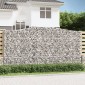 vidaXL Συρματοκιβώτια Τοξωτά 2 τεμ. 400x50x200/220 εκ. Γαλβαν. Ατσάλι