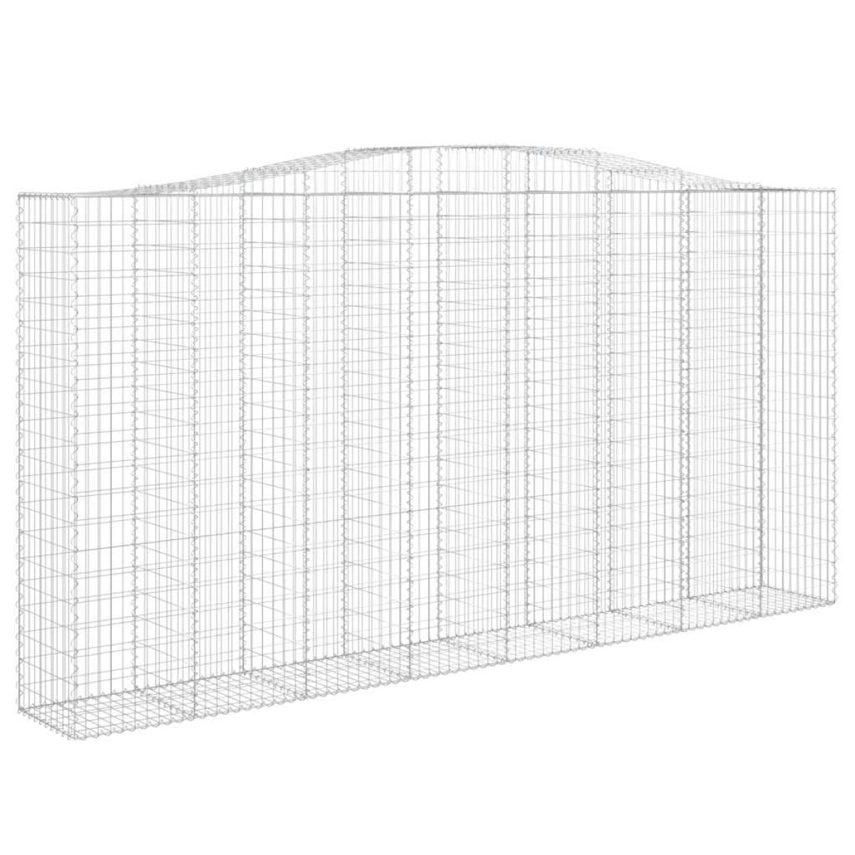vidaXL Συρματοκιβώτια Τοξωτά 3 τεμ. 400x50x200/220 εκ. Γαλβαν. Ατσάλι
