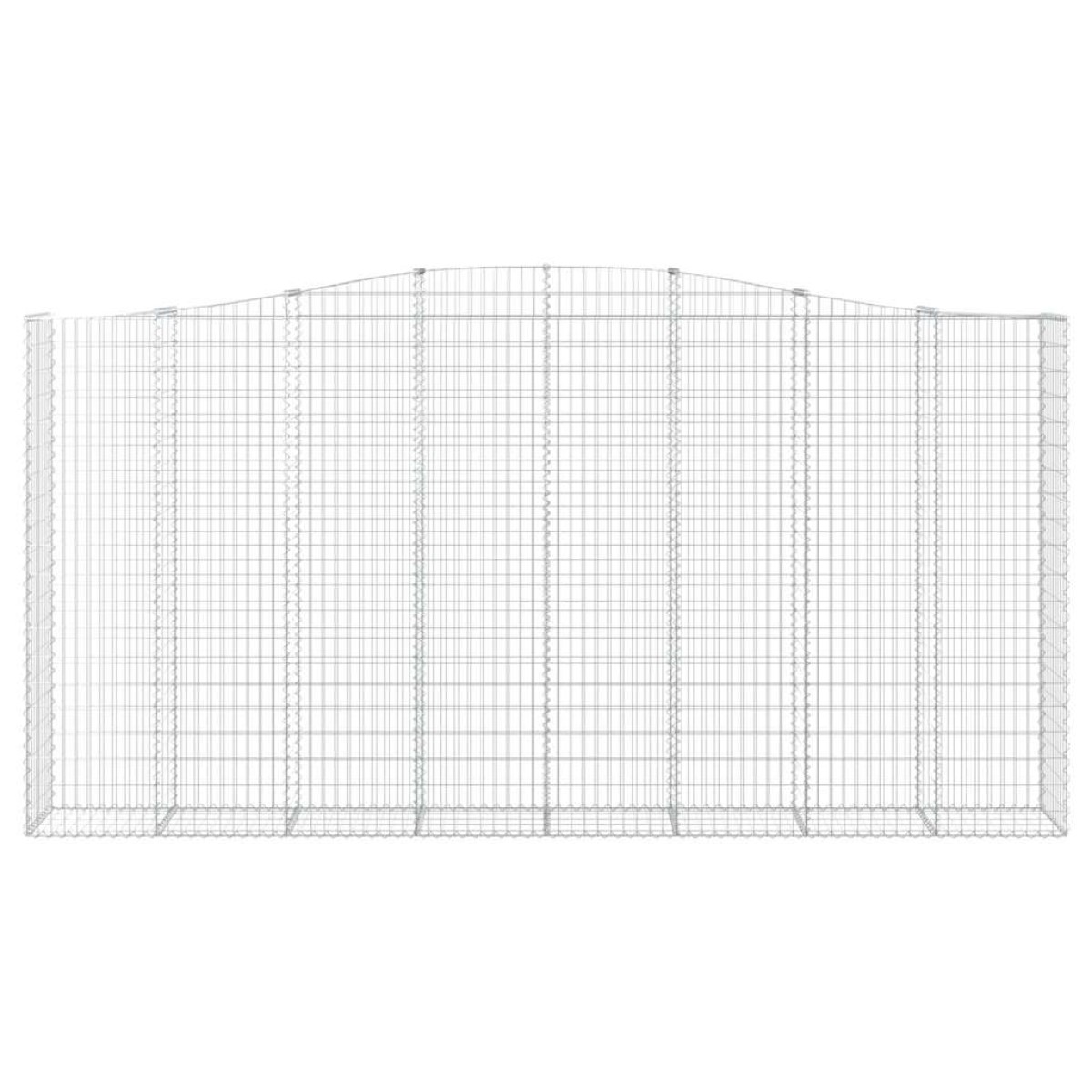 vidaXL Συρματοκιβώτια Τοξωτά 3 τεμ. 400x50x200/220 εκ. Γαλβαν. Ατσάλι