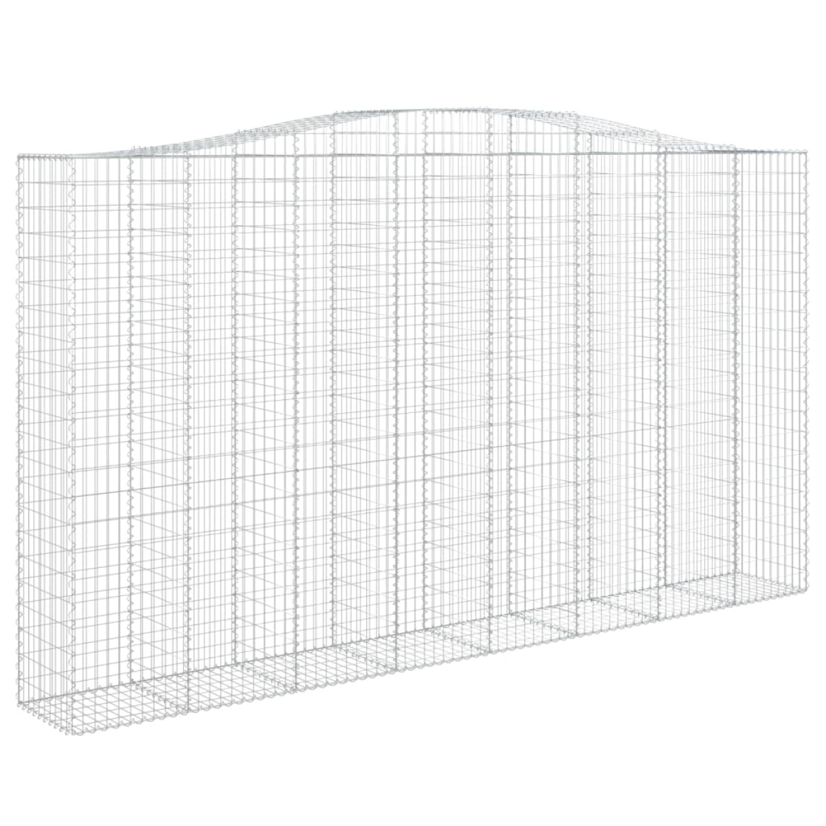 vidaXL Συρματοκιβώτια Τοξωτά 2 τεμ. 400x50x220/240 εκ. Γαλβαν. Ατσάλι