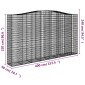 vidaXL Συρματοκιβώτια Τοξωτά 2 τεμ. 400x50x220/240 εκ. Γαλβαν. Ατσάλι