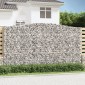 vidaXL Συρματοκιβώτια Τοξωτά 2 τεμ. 400x50x220/240 εκ. Γαλβαν. Ατσάλι