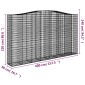 vidaXL Συρματοκιβώτια Τοξωτά 4 τεμ. 400x50x220/240 εκ. Γαλβαν. Ατσάλι