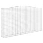 vidaXL Συρματοκιβώτια Τοξωτά 9 τεμ. 400x50x220/240 εκ. Γαλβαν. Σίδερο